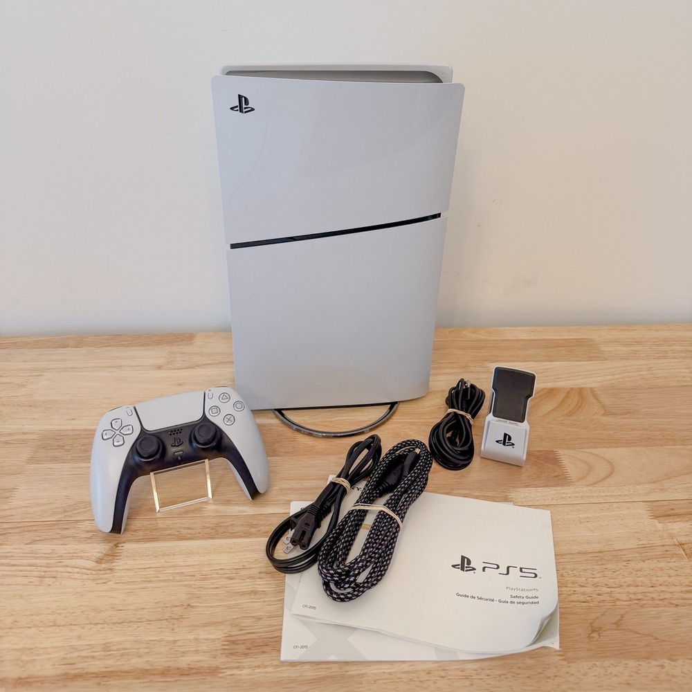 Sony Playstation PS5 Slim Digital 1TB Console, Controller/Charger Stand | Tested